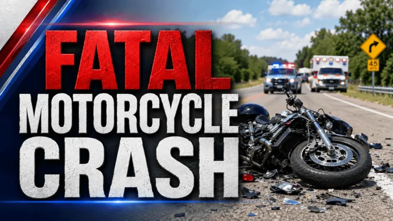 Police and rescue crews respond to a motorcycle crash on a rural Vermont road