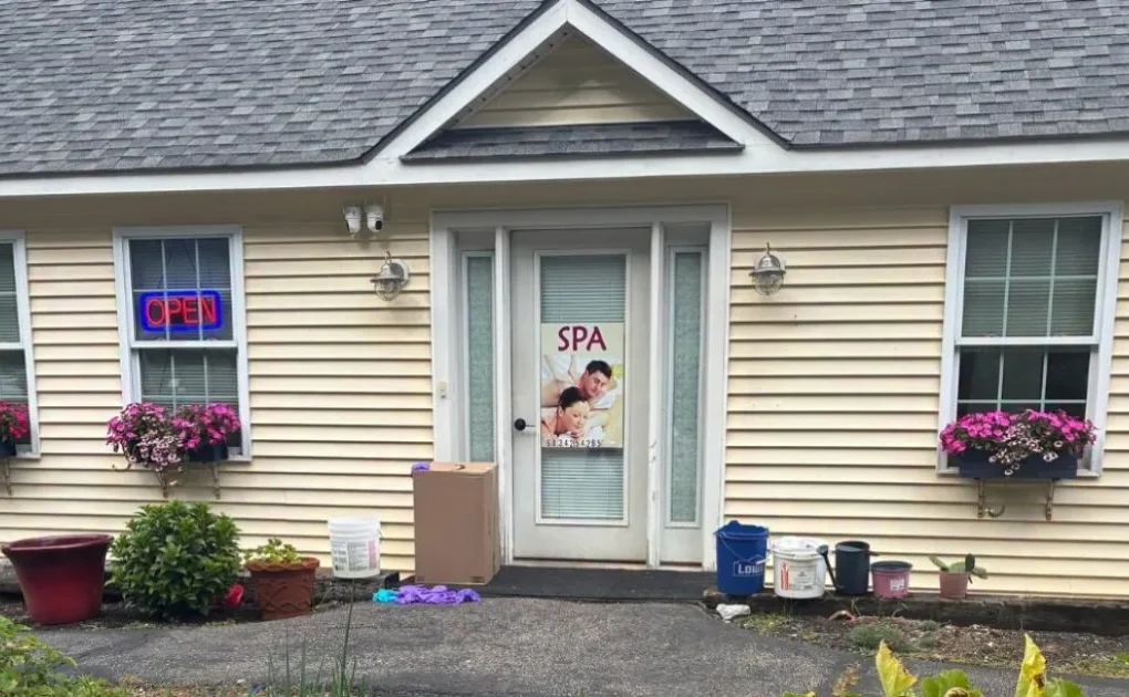 Police investigate Yihong Spa on Route 3A in Bow during a trafficking and prostitution probe
