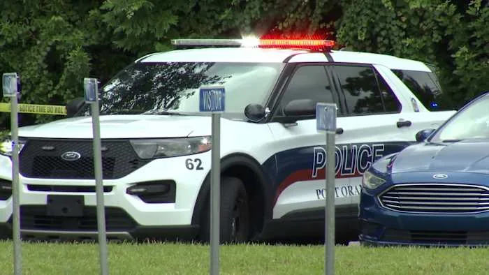 Port Orange Police Department headquarters on Clyde Morris Boulevard after an officer-involved shooting
